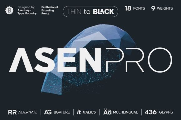 Asen Pro: The Modern Professional Branding Font Family