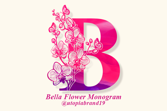 Bella Flower Monogram: An Elegant Decorative Font
