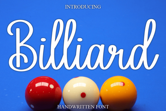Billiard Font: A Sweet, Cursive Handwritten Typeface