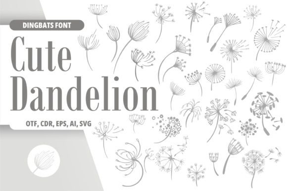 Cute Dandelion: A Whimsical Dingbat Font for Creative Projects