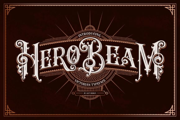 Discover the Bold Victorian Charm of Hero Beam Font
