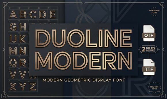 Duoline Modern: A Sleek Typeface for Contemporary Design