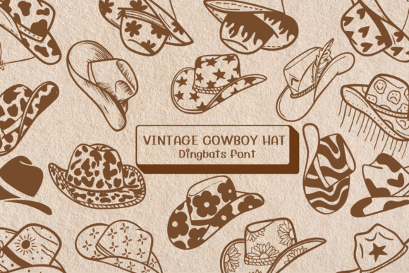 Explore the Rustic Charm of the Vintage Cowboy Hat Typeface