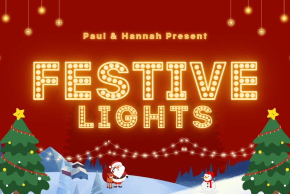 Festive Lights: A Font That Glows with Holiday Cheer