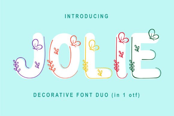 Jolie: A Fun, Cute Layered Decorative Font