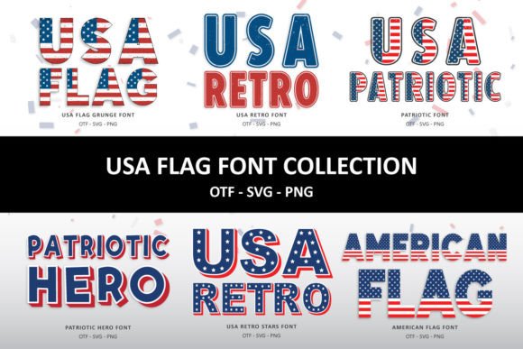 USA Flag Collection: 8 Patriotic Fonts for Your Projects