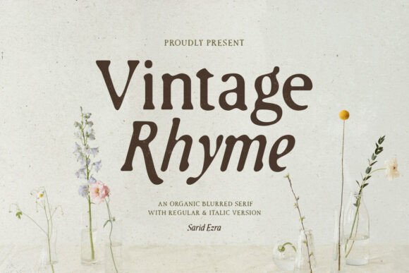 Vintage Rhyme: A Serif Font with Organic Character